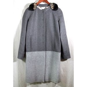 Max & Co. Women 42 Contrast Coat with Jewel Collar